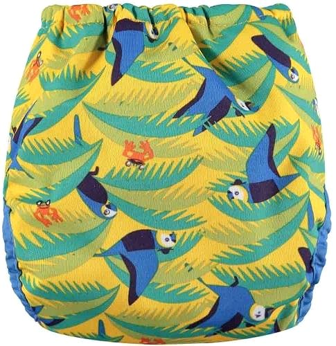 Pop-in Growing diaper AIO bamboo Parrot diaper.
