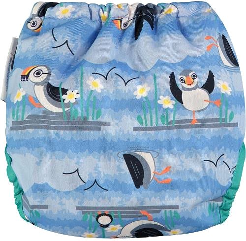 Pop-in Growing diaper AIO bamboo Puffin diaper.