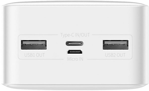 Powerbank Baseus Bipow 30 000 mAh, 2× USB / USB-C / micro USB 15W, biela ...
