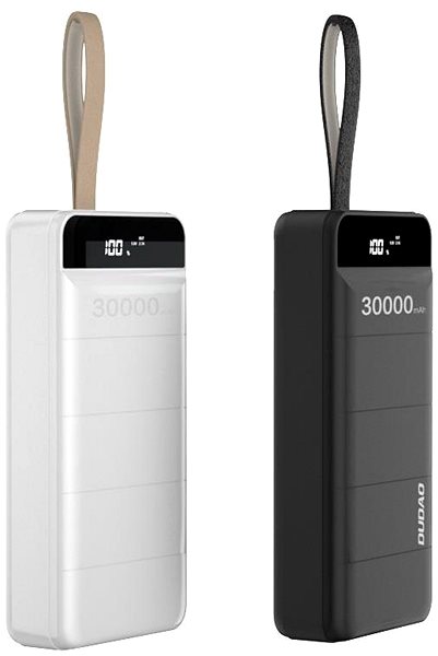 Powerbank Dudao K8s+ 30 000 mAh, 3× USB + LED lampa, čierna ...