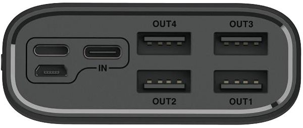 Powerbank MG WPB-001 30 000 mAh, 4× USB 4A, čierna ...