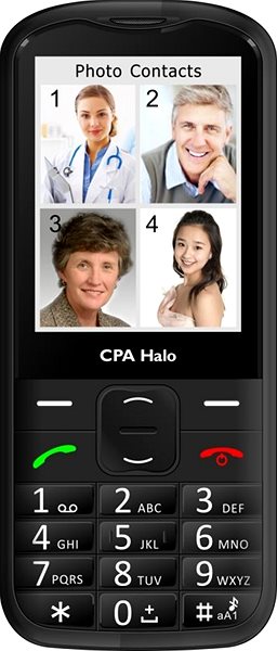Mobile Phone CPA Halo 18 Senior, Black Screen