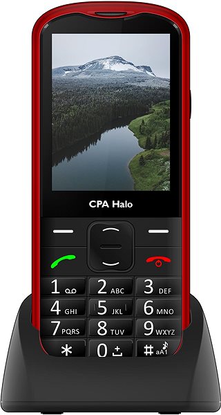 Mobile Phone CPA Halo 18 Senior, Red Screen