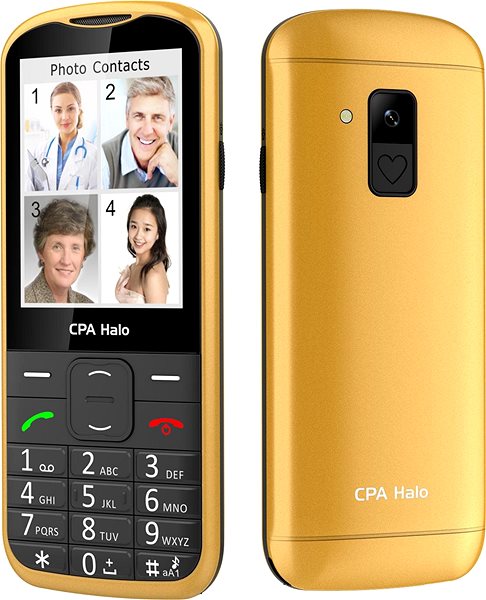 Mobilný telefón CPA Halo 18 Senior zlatý ...