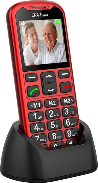 Mobilný telefón CPA Halo 19 Senior červený ...