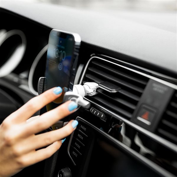 Phone holder FIXED Butterfly with grille mount black ...