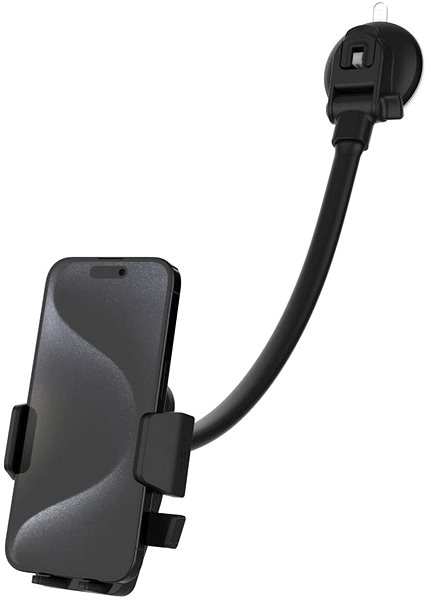 Phone holder FIXED Iconiq Flex XL with flexible bendable leg for glass or dashboard black ...