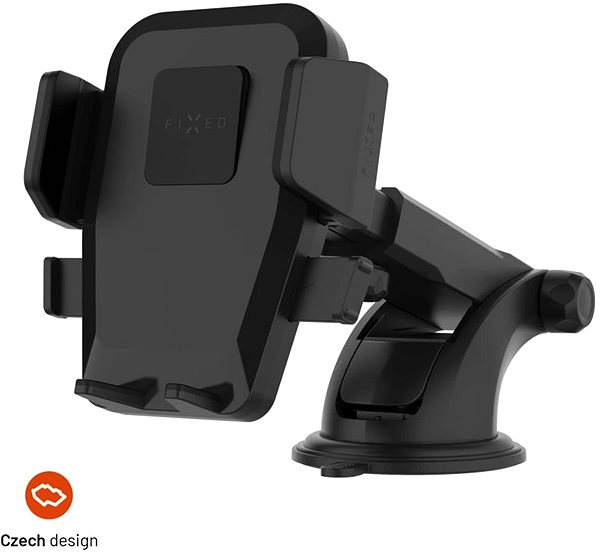 Phone holder FIXED Iconiq XXL with long suction cup on the glass or on the dashboard black ...