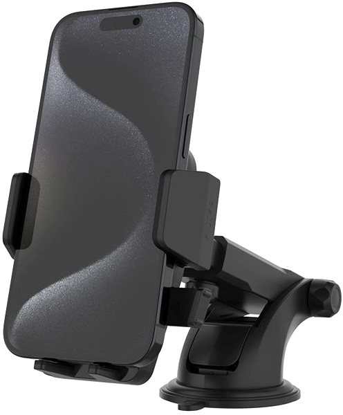 Phone holder FIXED Iconiq XXL with long suction cup on the glass or on the dashboard black ...