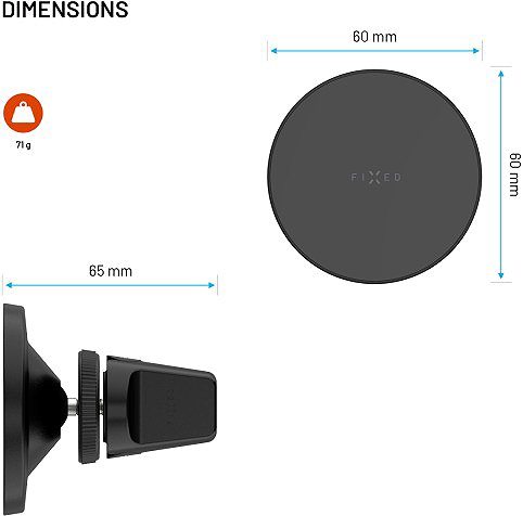 Phone holder FIXED MagCircle Vent Mount with MagSafe Support Czech Design Black ...