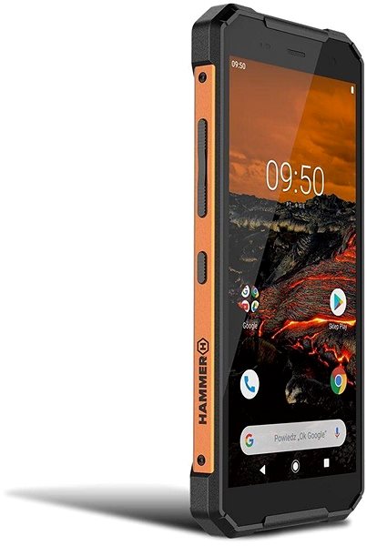 Handy MyPhone Hammer Explorer Orange Seitlicher Anblick