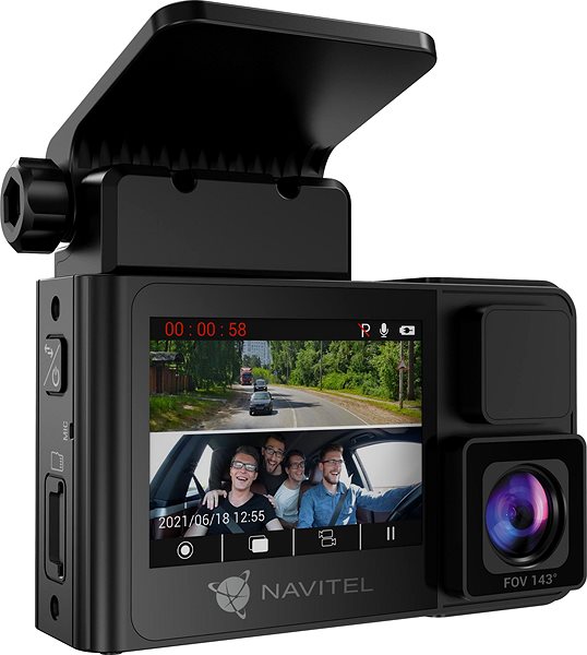 Dash Cam NAVITEL RS2 DUO (Indoor-Outdoor) Lateral view