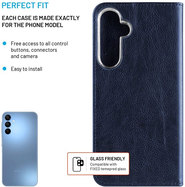 Handyhülle FIXED Opus für Samsung Galaxy A15/A15 5G blau ...