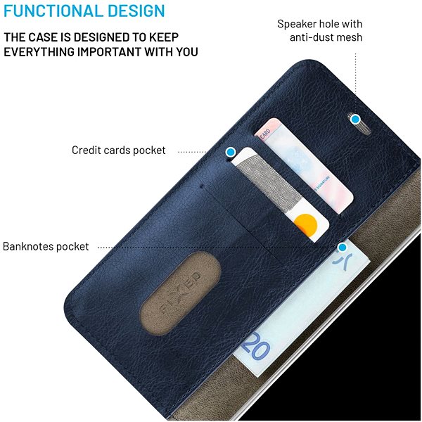 Handyhülle FIXED Opus für Samsung Galaxy A15/A15 5G blau ...