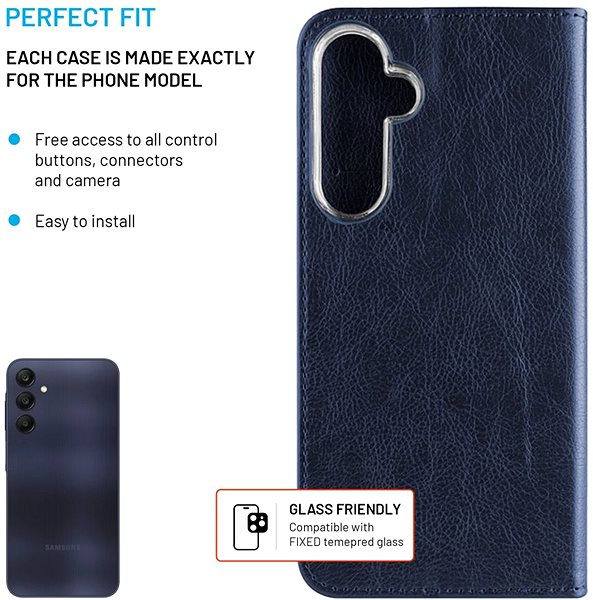 Softcase-Handyhülle FIXED Opus für Samsung Galaxy A25 5G blau ...