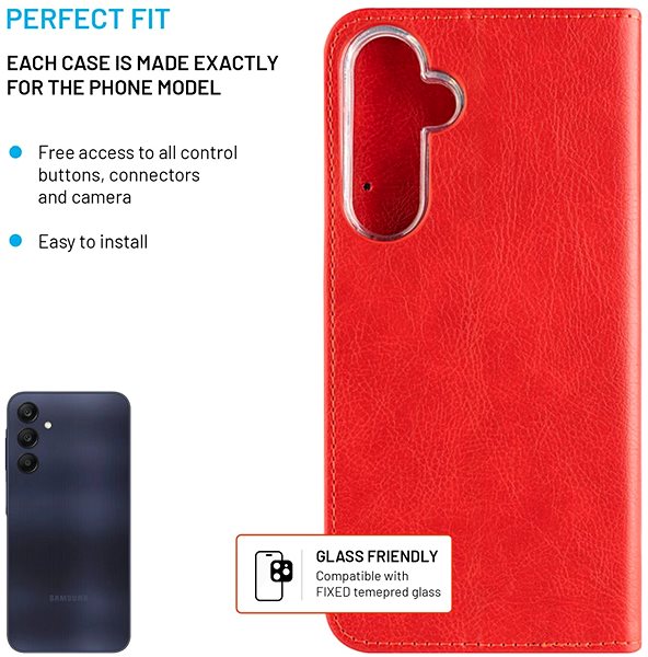 Softcase-Handyhülle FIXED Opus für Samsung Galaxy A25 5G rot ...