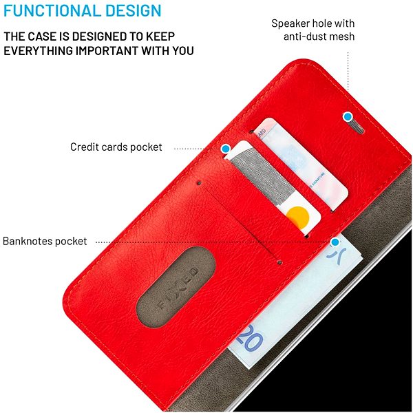 Softcase-Handyhülle FIXED Opus für Samsung Galaxy A25 5G rot ...