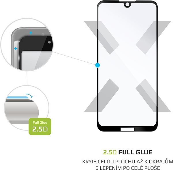 Schutzglas FIXED FullGlue-Cover für Nokia 2.2, schwarz Mermale/Technologie