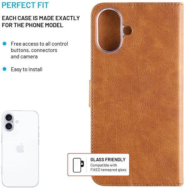 Mobiltelefon tok FIXED Opus Apple iPhone 16 barna tok ...