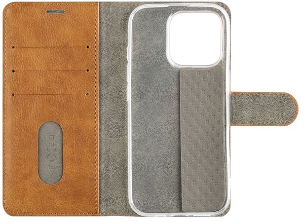 Handyhülle FIXED Opus für das Apple iPhone 16 Pro Max braun ...