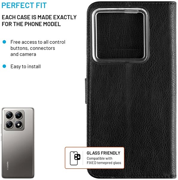 Softcase-Handyhülle FIXED Opus für Xiaomi 14T Pro schwarz ...