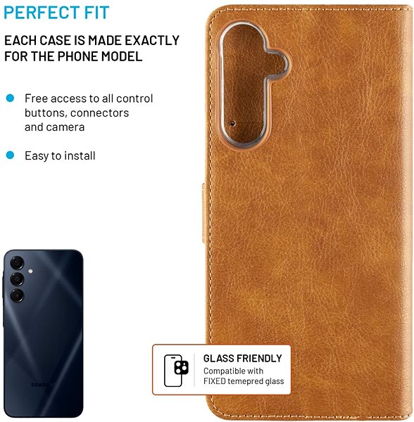 Handyhülle FIXED Opus für Samsung Galaxy A16 4G/5G braun ...