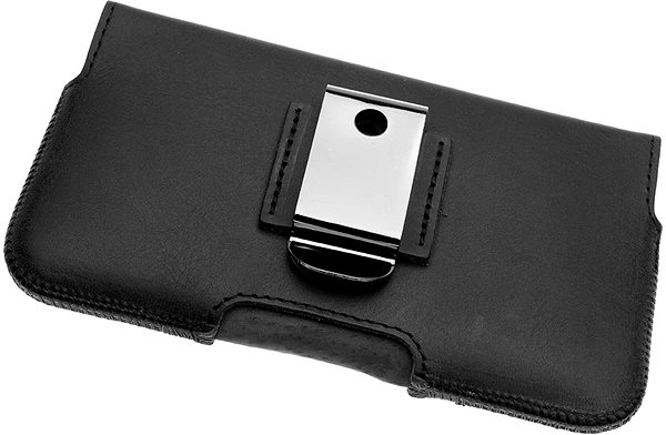 Puzdro na mobil FIXED Posh z pravej hovädzej kože horizontálne veľkosť 4 XL+ čierne ...