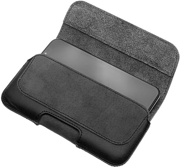 Handyhülle FIXED Posh Case aus echtem Rindsleder horizontal Größe 4XL - schwarz ...