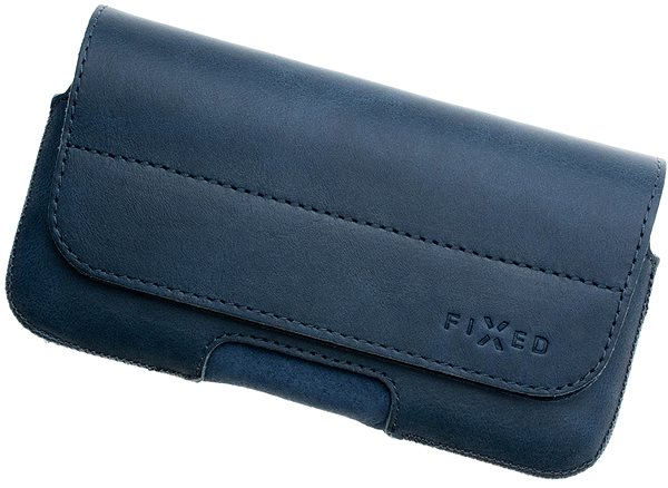 Handyhülle FIXED Posh Case aus echtem Rindsleder - horizontal - Größe 5XL+ - blau ...