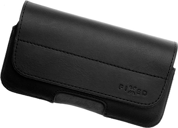 Handyhülle FIXED Posh Case aus echtem Rindsleder - horizontal - Größe 6XL - schwarz ...