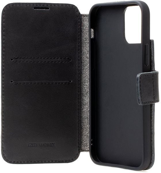 Handyhülle FIXED ProFit Case aus echtem Rindsleder für Apple iPhone 12/12 Pro - schwarz ...