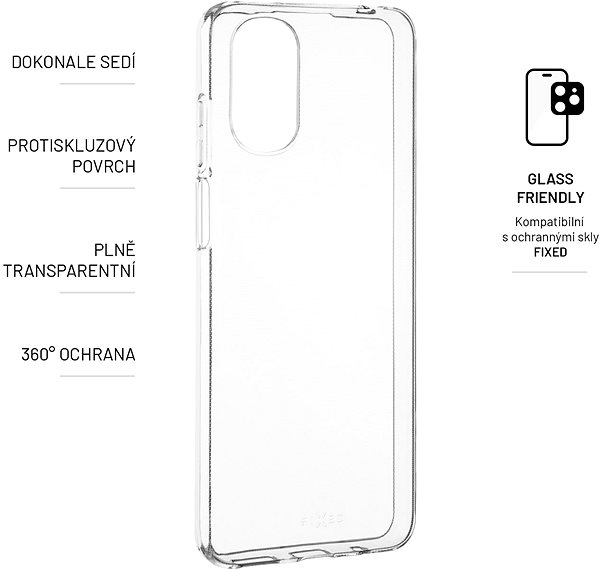 Handyhülle FIXED Cover für Motorola Moto E32s - transparent ...