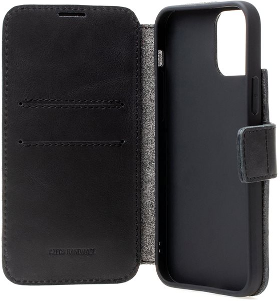 Handyhülle FIXED ProFit Cover aus echtem Rindsleder für Apple iPhone 14 - schwarz ...
