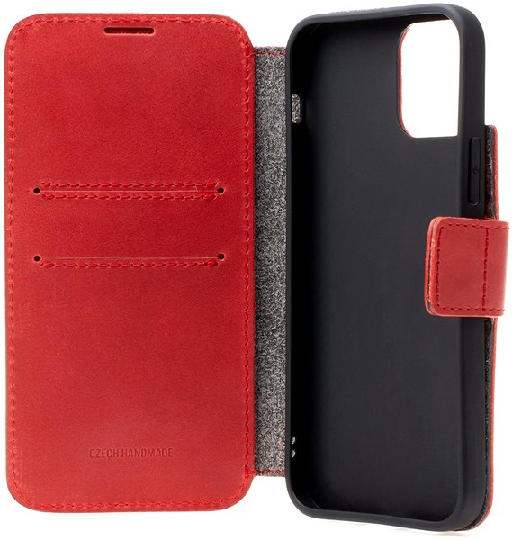 Softcase-Handyhülle FIXED ProFit Cover aus echtem Rindsleder für Apple iPhone 14 Pro Max - rot ...