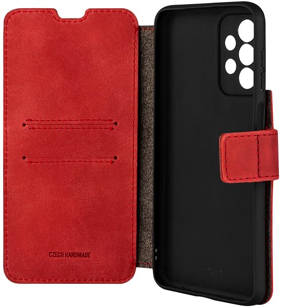 Puzdro na mobil FIXED ProFit z pravej hovädzej kože pre Samsung Galaxy A23, červené ...