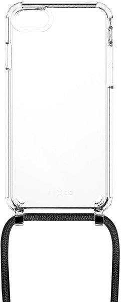 Handyhülle FIXED Pure Neck AntiUV Cover mit schwarzem Lanyard für Apple iPhone 7 / 8 / SE (2020/2022) ...