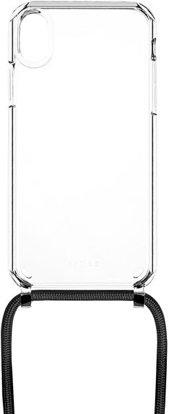 Handyhülle FIXED Pure Neck AntiUV Cover mit schwarzem Lanyard für Apple iPhone XR ...