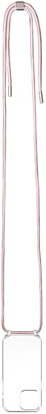 Handyhülle FIXED Pure Neck AntiUV Cover mit rosa Lanyard für Apple iPhone 13 Pro Max ...