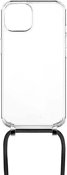 Handyhülle FIXED Pure Neck AntiUV Cover mit schwarzem Lanyard für Apple iPhone 14 Plus ...