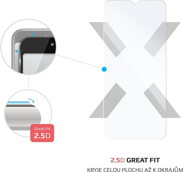 Üvegfólia FIXED a Xiaomi Redmi Note 9 4G/9 Power-hez, fekete Jellemzők/technológia