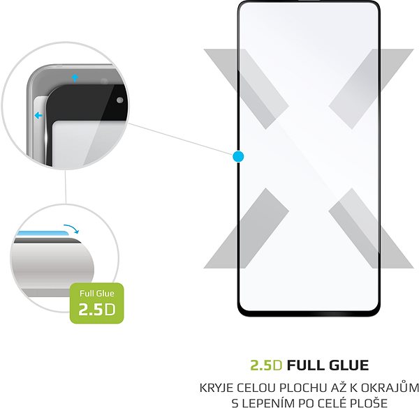 Schutzglas FIXED FullGlue-Cover für Samsung Galaxy A52/A52 5G/A52s 5G - schwarz Mermale/Technologie