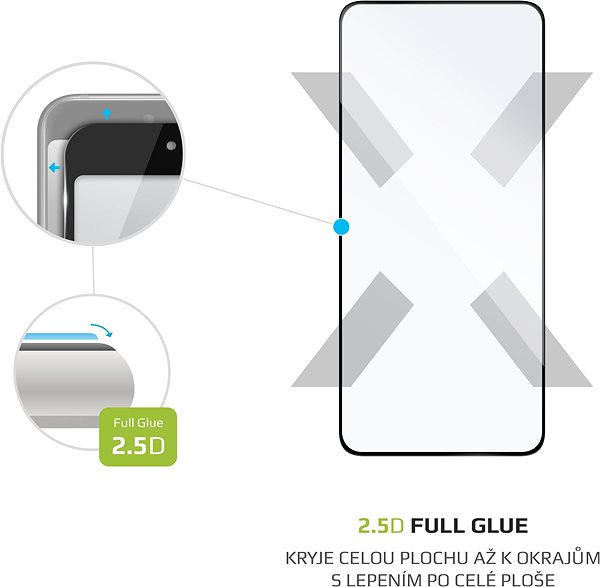 Üvegfólia FIXED FullGlue-Cover OnePlus 9 készülékhez fekete Jellemzők/technológia