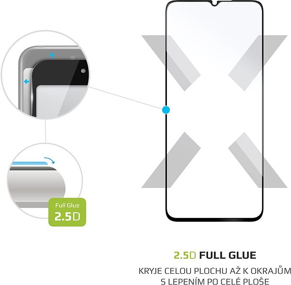 Glass Screen Protector FIXED FullGlue-Cover for Xiaomi Mi10 Lite, Black Features/technology