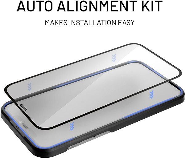 Üvegfólia FIXED 3D FullGlue-Cover aplikátorral Apple iPhone 12/12 Pro készülékre fekete Jellemzők/technológia