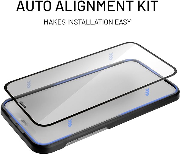 Üvegfólia FIXED FullGlue-Cover Apple iPhone 12 Pro Max 3D üvegfólia - fekete + applikátor Jellemzők/technológia
