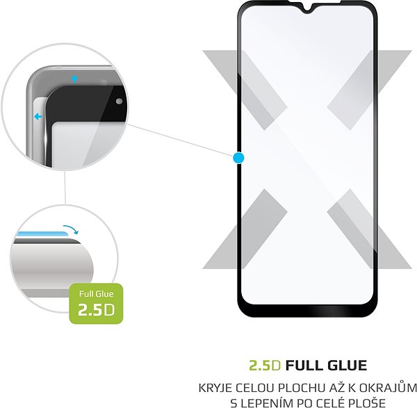 Üvegfólia FIXED FullGlue-Cover Motorola  Moto G Play (2021) készülékre fekete Jellemzők/technológia