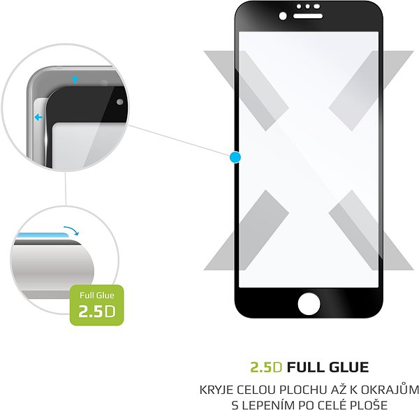 Ochranné sklo FIXED FullGlue-Cover pre Apple iPhone 7/8/SE (2020/2022) čierne Vlastnosti/technológia