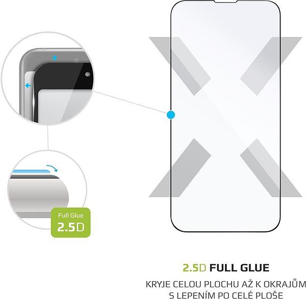 Üvegfólia FIXED FullGlue-Cover Apple iPhone 13 Mini üvegfólia - fekete Jellemzők/technológia