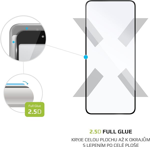 Schutzglas FIXED FullGlue-Cover für Xiaomi Redmi Note 11T 5G schwarz Mermale/Technologie