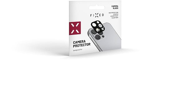 Kamera védő fólia FIXED Lens-Cover Flash Anti Glare Circle-lel Samsung Galaxy S22 5G/S22+ 5G készülékhez Csomagolás/doboz